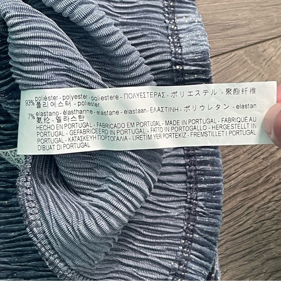 NWT ZARA Girls Soft Collection Blue Textured 11/12 Dress - Picture 5 of 5